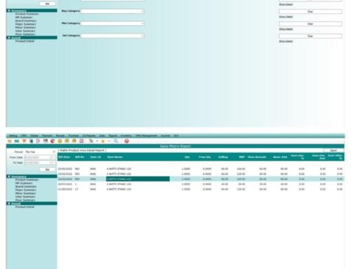 Relax POS – Matrix Sales Reports